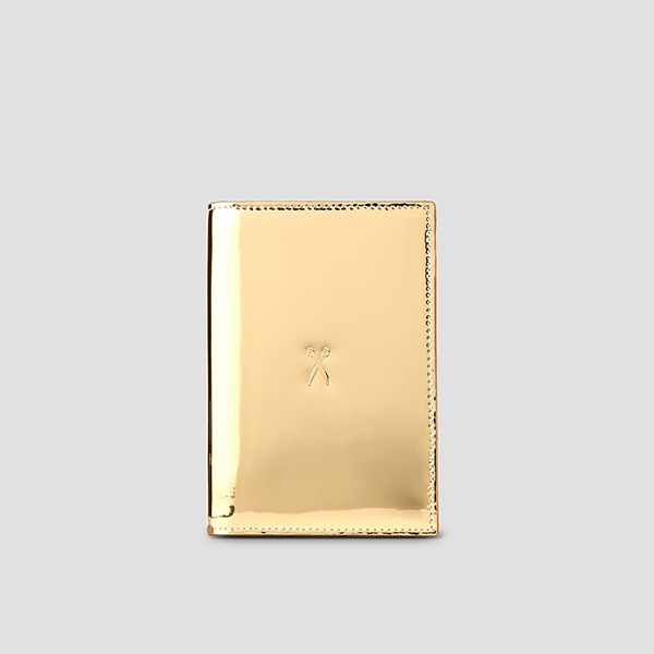 Easysafe Flap It Passport Wallet Mirror Gold