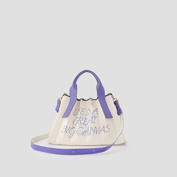 [Shipped by 18,May] Lucky Pleats Canvas Tote Pop S Very Peri