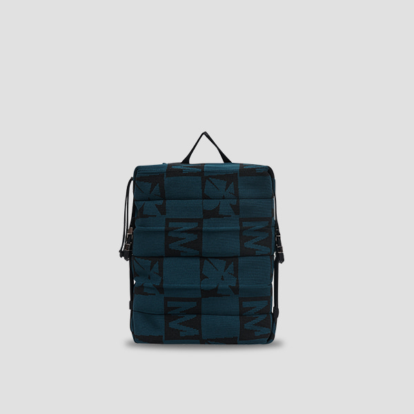 [Pre-order 4, November]Lucky Pleats Knit Backpack S Future Flower Deep Blue