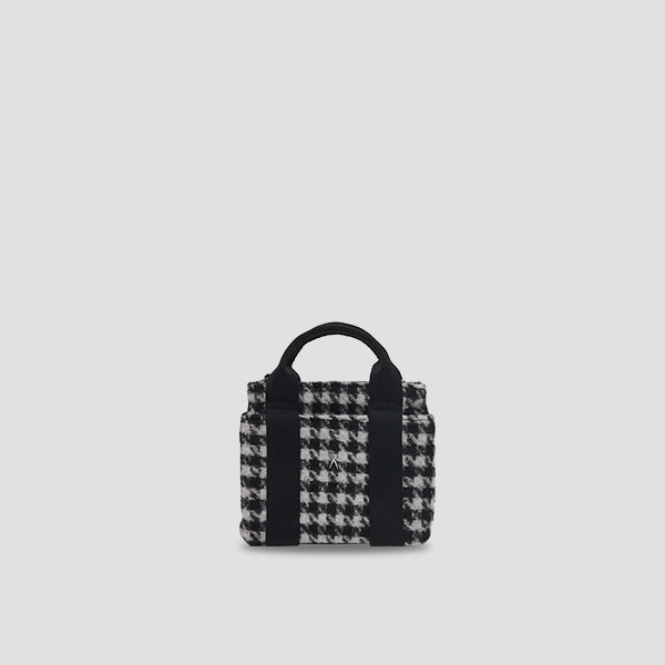 Stacey Daytrip Houndstooth Tote Mini Black