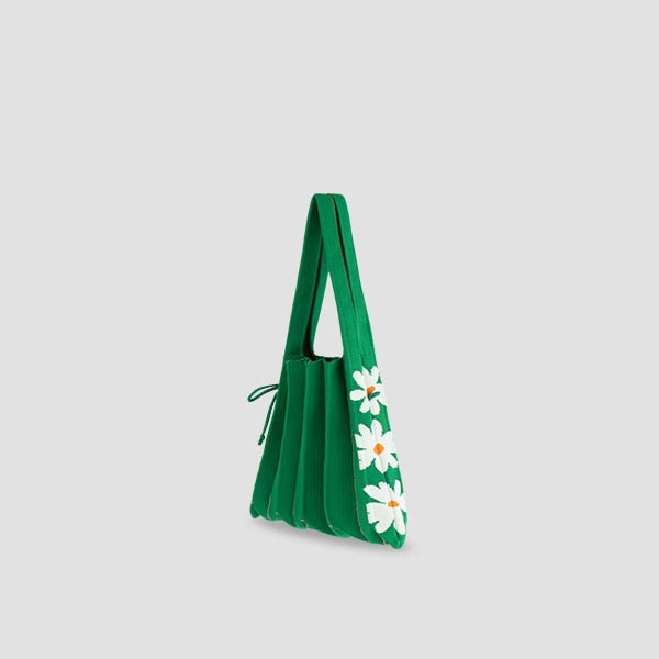 [4/10 Pre-Order] Lucky Pleats Knit S Daisy Garden Jelly Green