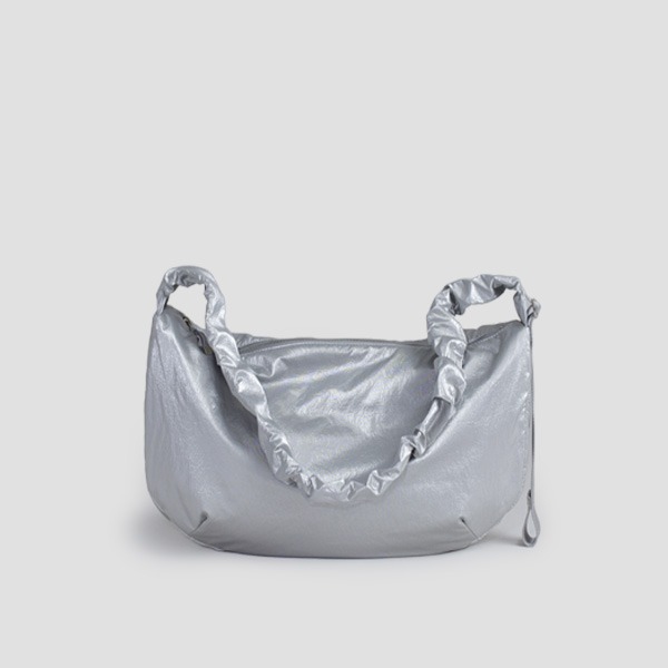 Daily Shirring Bag L Sleek Silver