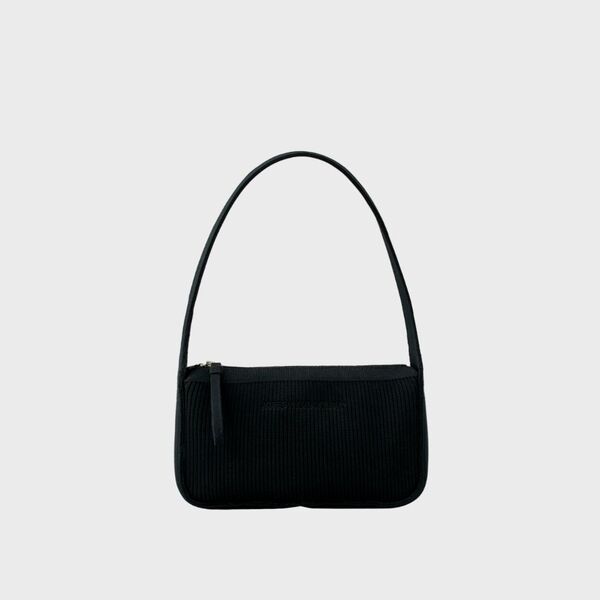[6/13 Pre-Order] LPK Arton Knit Shoulder Bag S Rich Black