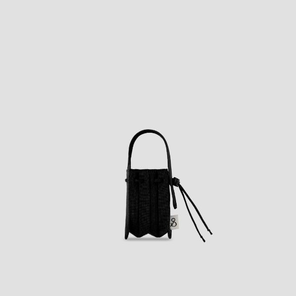 Lucky Pleats Knit Nano Bag Rich Black