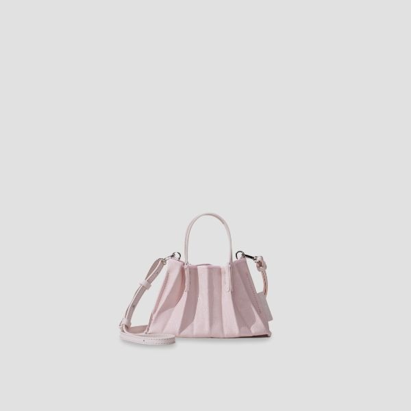 Lucky Pleats Canvas Coated Baby Bag Pale Pink