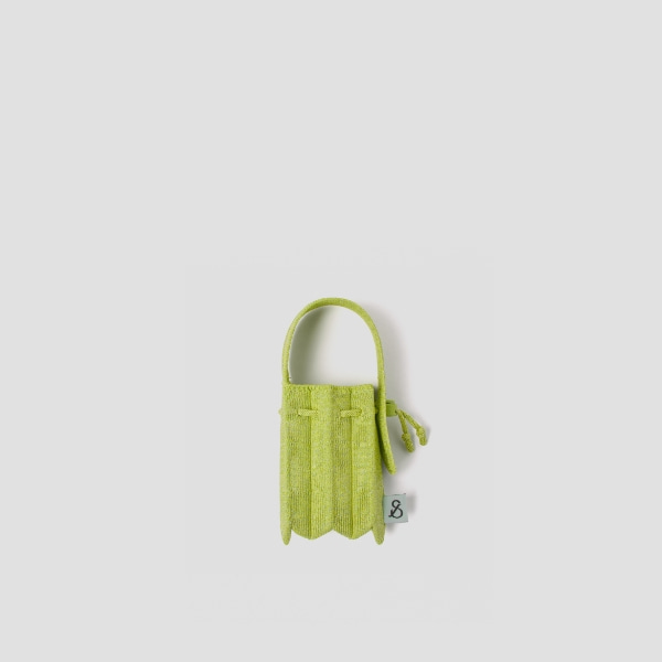 Lucky Pleats Knit Nano Bag Starry Cool Lime