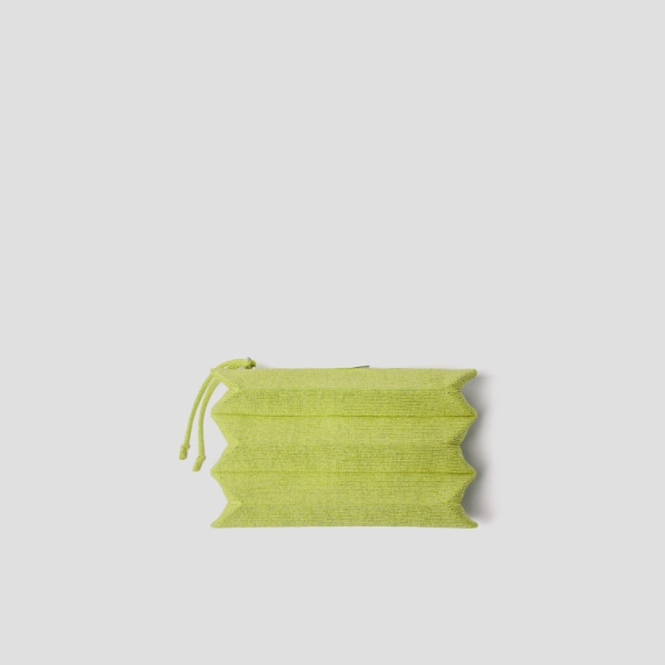 Lucky Pleats Knit Pouch S Starry Cool Lime
