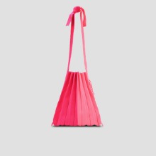 Lucky Pleats Knit M Half &amp; Half Magenta/Neon Pink