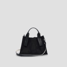 [Out of stock] Lucky Pleats Canvas Tote S Black_Black