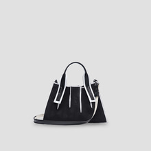 [Scheduled to be shipped on 15, Dec] Lucky Pleats Canvas Tote Line Drawing S Black