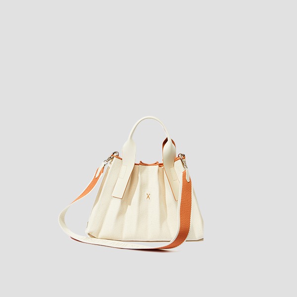 [Shipped by 3, Jun] Lucky Pleats Canvas Tote S Ivory_Cream