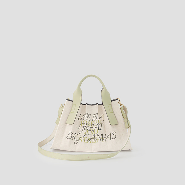 [Shipped by 18,May] Lucky Pleats Canvas Tote Pop S Grable