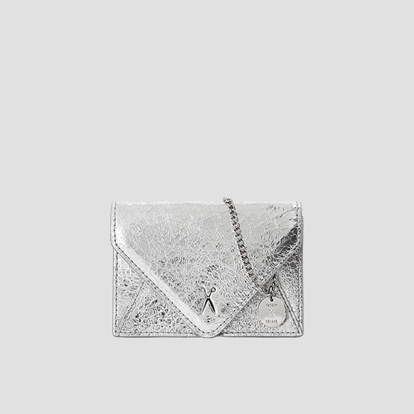 [6/15 Pre-Order] Easypass Amante Card Wallet With Chain Silver