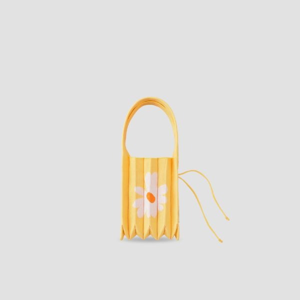 [Free Knit Tea Coaster] Lucky Pleats Knit S Daisy Macaron Yellow