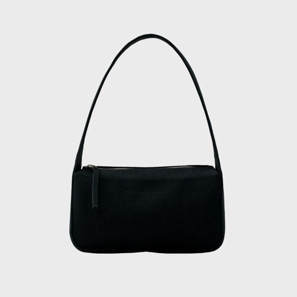 [6/13 Pre-order] LPK Arton Knit Shoulder Bag M Rich Black